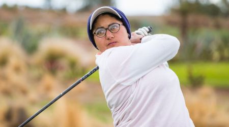 Amandeep is tied for ninth alongside Finland's Karina Kukkonen, who has three holes to play. (Photo: @4moles/Twitter)