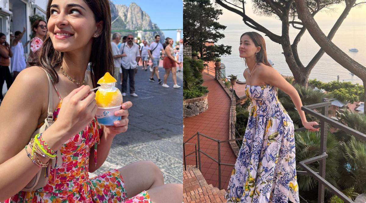 Ananya Pandey ha viaggiato in Italia e ha fissato obiettivi di moda in un prendisole estivo impreziosito da fiori