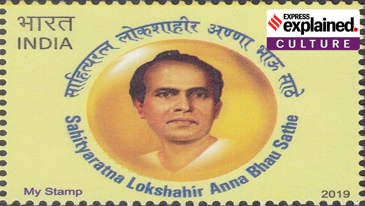 Annabhau Sathe on a 2019 stamp of India (Wikimedia Commons/India Post, Government of India)