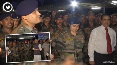 Indian Army soldiers sing Sandese Aate Hain, Rajnath Singh, Defence Minister, Assam, Dinjan military station, Indian Army, Border film, viral, trending