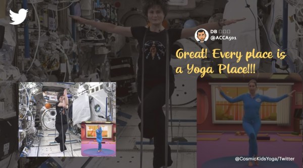 Italian astronaut, yoga in space, International Space Station, ISS, European Space Agency, Samantha Cristoforetti, Cosmic Kids, astronaut, viral, trending