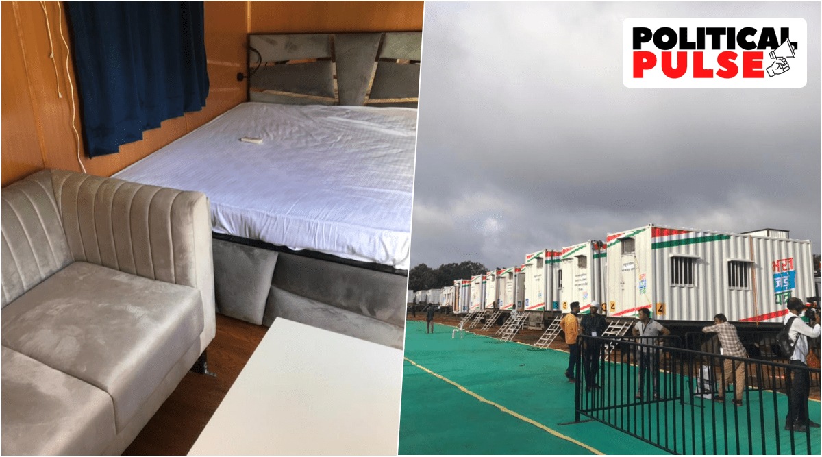 Rahul Gandhi's biggest outreach programme of his political career, and the Congress's five-month gambit to turn around its fortunes, rests on these containers. (Express Photo)