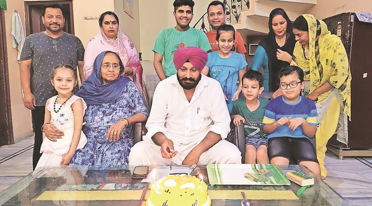 Budh Ram with his family. (Express Photo)