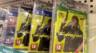 Discs of Cyberpunk 2077 from CD Projekt Red are pictured here