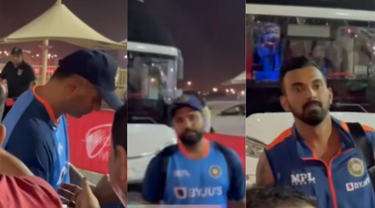 Watch: Rohit Sharma, Rahul Dravid and KL Rahul sign autographs and pose ...