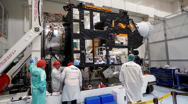 Engineers perform checks on Europe's new MTG-I1 satellite designed to improve weather forecasting