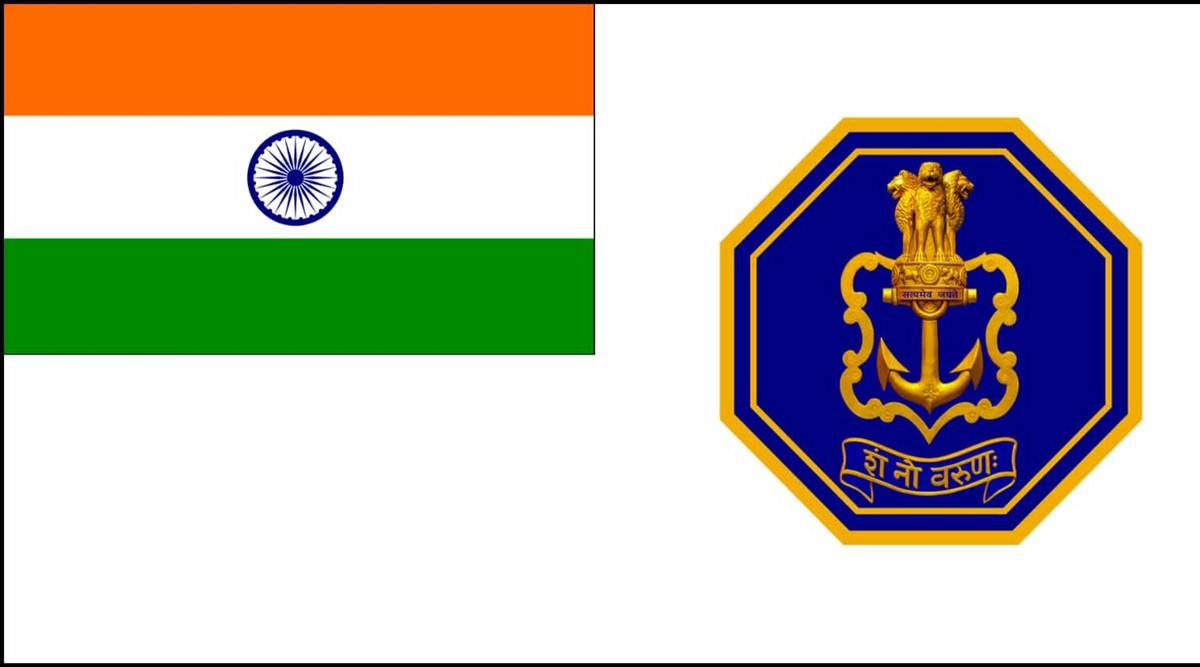 The new naval ensign will be replacing the present ensign that carries the Saint George’s Cross with the Tricolour in the canton (top left corner of flag). (Twitter/ANI)