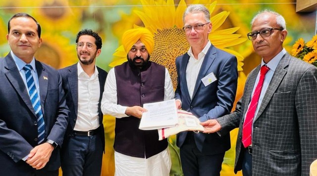 During his parleys, the Chief Minister showcased Punjab as a land of opportunities and asked the companies to invest in the state. (Twitter/Bhagwant Mann)