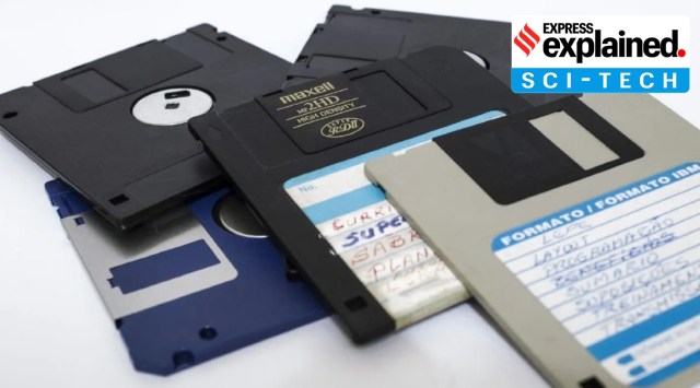 Popularly used between the 1970s and 1990s, a floppy disk is a removable disk storage device used to save computer data and programmes. (Image Source: Japan)