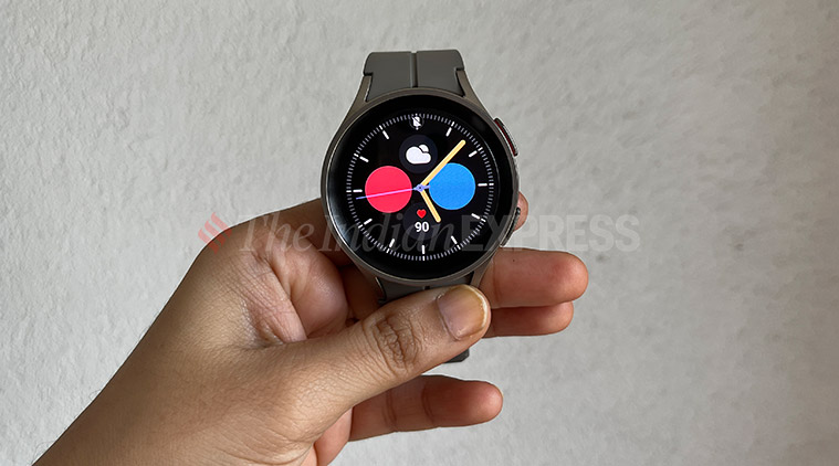 Samsung Galaxy Watch 5 Pro's display is seen in this photo 