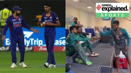 Arshdeep Singh listens to captain Rohit Sharma before bowling during the T20 cricket match of Asia Cup; tension and excitement in Pakistan’s dressing room. (AP Photo; screengrab)