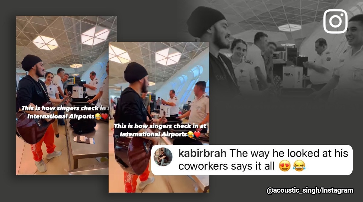 Indian musician, sing, Kabir Singh, singer, security check, Azerbaijan airport, Baku, immigration, guitar, Tum Hi Ho, viral, trending