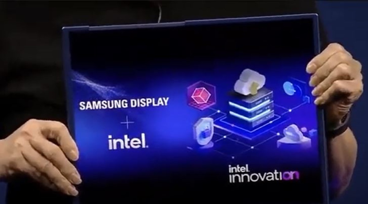 Intel, Samsung Display showcase slidable PC during Intel’s Innovation keynote