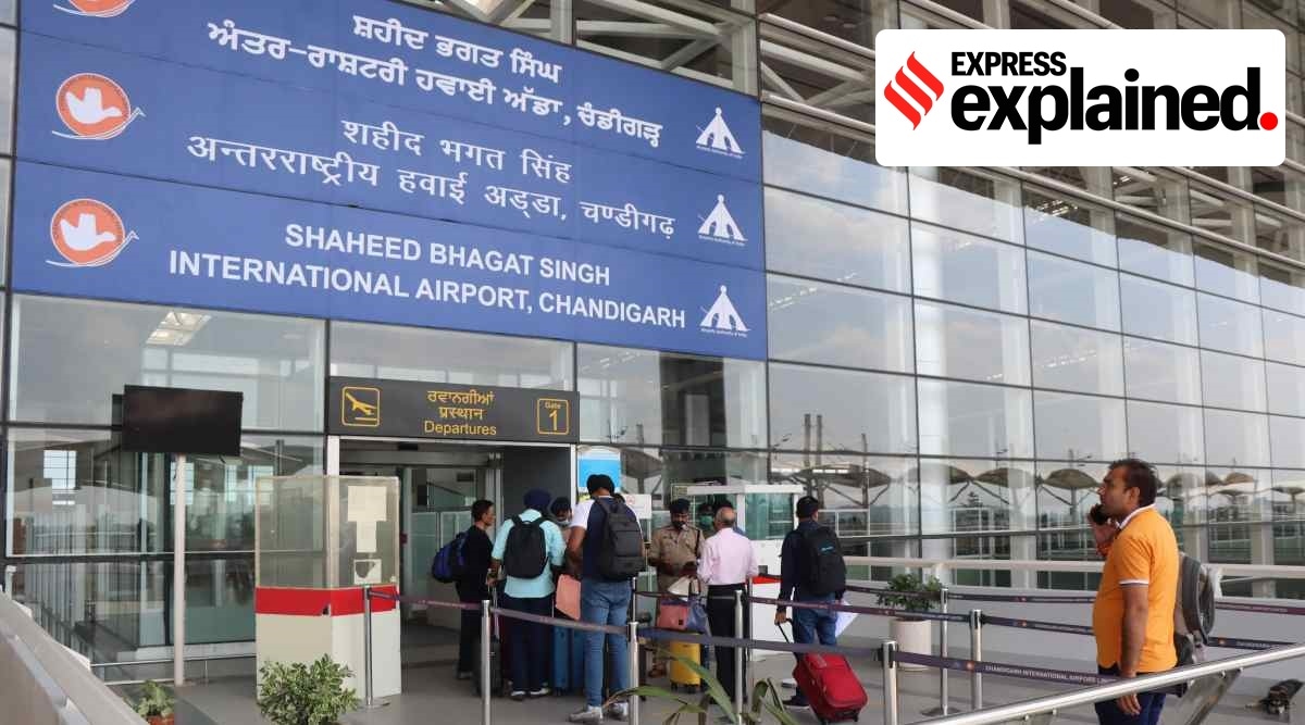 The Chandigarh International Airport was renamed as Shaheed Bhagat Singh Airport on Wednesday, on the occasion of the freedom fighter's birth anniversary. (Express photo by Jasbir Malhi)