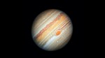 Image of Jupiter against the dark background of space