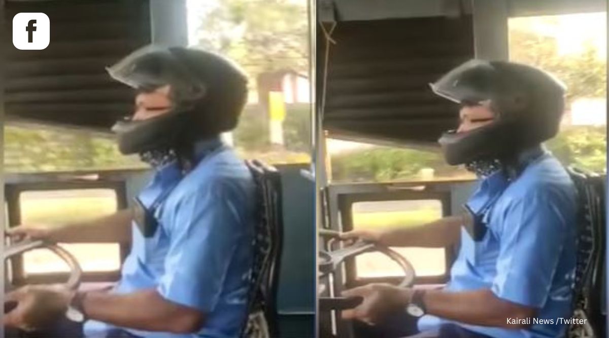 PFI hartal in Kerala KSRTC driver wears helmet to shield himself from