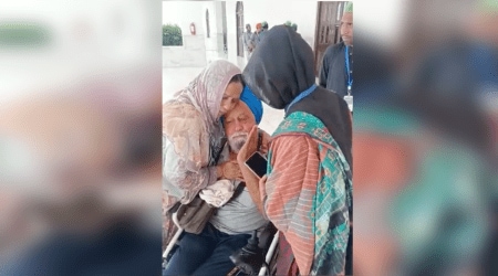 Singh arrived in Pakistan via the Wagah border with a visa to meet his sister, The Express Tribune newspaper reported. (Screengrab: Twitter/@asifmehmoodpak)
