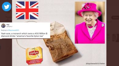 Lipton teabag, Queen Elizabeth II, Royal, Queen, London, Windsor Castle, e-bay, England, viral, trending