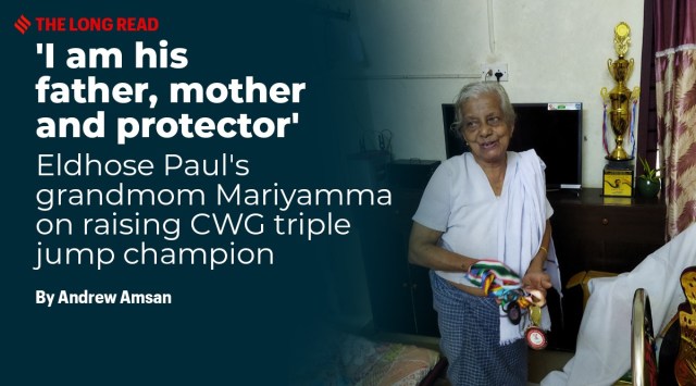 Grandmother Mariyamma single-handedly raised CWG triple jump champion Eldhose Paul after his mother’s death when he was just four. (Andrew Amsan)