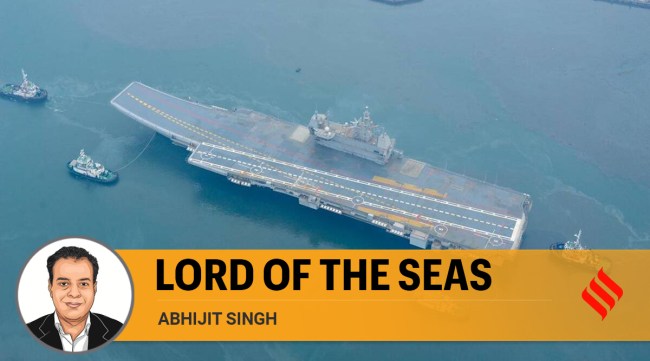 Abhijit Singh writes: Vikrant’s induction has stoked an old debate among strategic experts and observers about the relevance of aircraft carriers in the contemporary world.(Source: PIB)