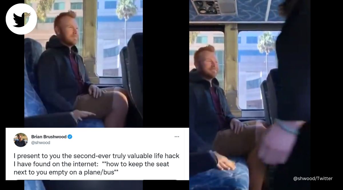 Man shares life hack, sit alone, public transport, bus, Brian Brushwood, YouTuber, viral, trending