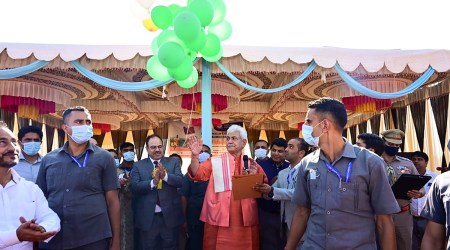 **EDS: HANDOUT PHOTO MADE AVAILABLE FROM DIPR (J&K) ON J&K Lieutenant Governor Manoj Sinha (PTI/file)