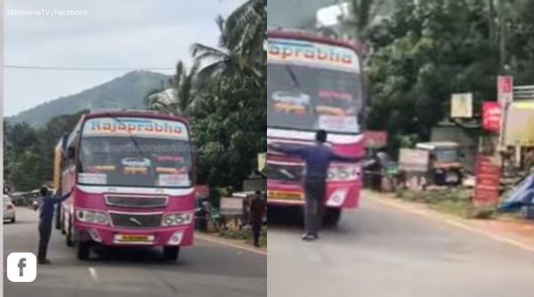 school principal stops private bus, principal stops bus, Malappuram, Kerala, principal stops bus, indian express
