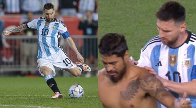 Fans invade pitch to get Messi’s autograph, who scores twice vs Jamaica