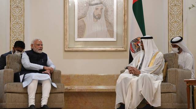 Prime Minister Narendra Modi with UAE President Sheikh Mohamed bin Zayed Al Nahyan, in Abu Dhabi. (File/Image: Twitter @narendramodi)