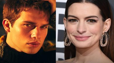 Nicholas Galitzine and Anne Hathaway