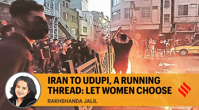 Protests in Tehran against the death of Mahsa Amini, who died in police custody. She was detained for allegedly wearing her hijab in an “improper” way. (Reuters)