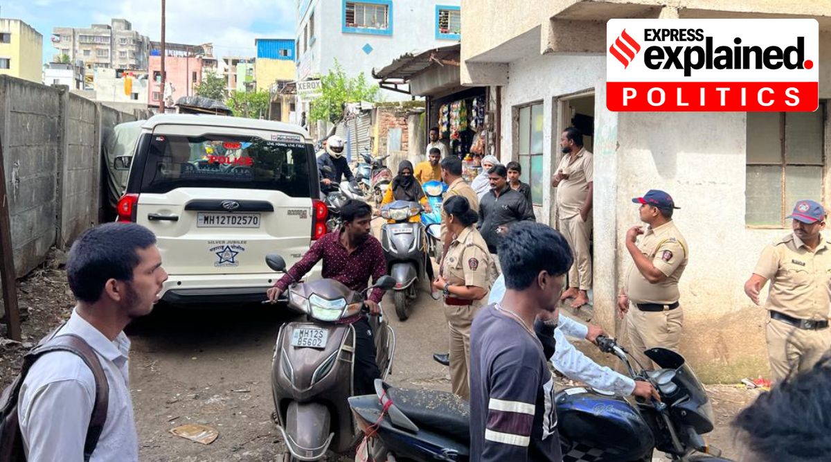 The NIA conducts searches in Pune on Thursday. Searches were conducted in 10 states across the country. (Express Photo: Arul Horizon)