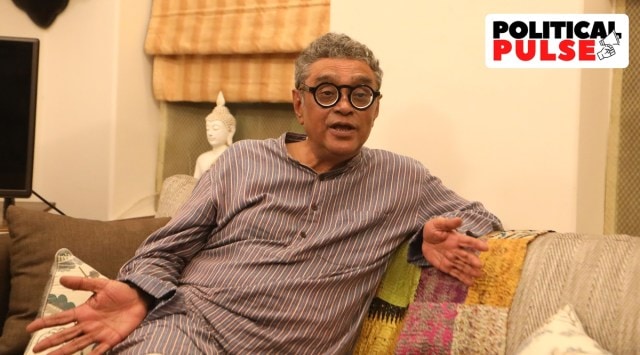 Swapan Dasgupta, former Rajya Sabha MP from the BJP during an interview with The Indian Express at his Mahanirvan Road residence in South Kolkata. (Express photo by Partha Paul)