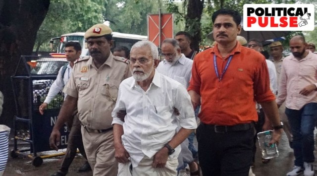 Popular Front of India (PFI) former Chairman E Abubacker being produced at Patiala Court after a nationwide raid spearheaded by the National Investigation Agency (NIA), in New Delhi, Thursday, Sept. 22, 2022. He was also the chairman of Rehab India Foundation. (PTI)