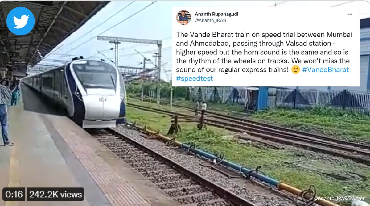 Railways, Indian Railways, trial run, Vande Bharat Express, train, Mumbai to Ahmedabad, nostalgic, viral, trending