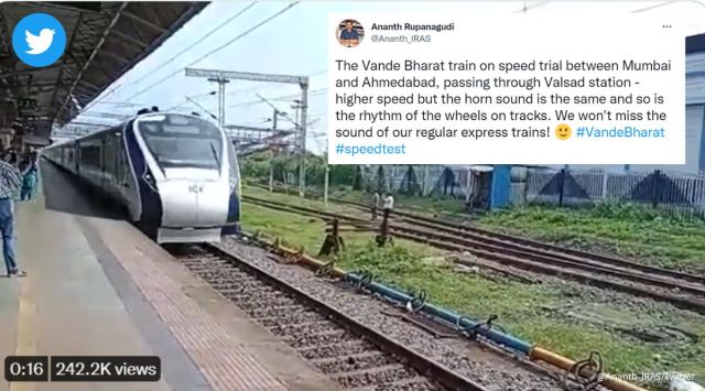 Railways, Indian Railways, trial run, Vande Bharat Express, train, Mumbai to Ahmedabad, nostalgic, viral, trending
