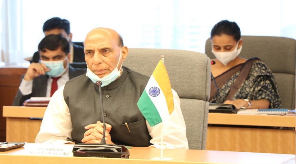 Union Defence Minister Rajnath Singh in Tokyo. (Image: Twitter/@rajnathsingh)