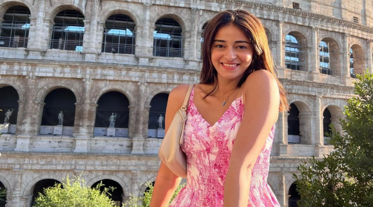 ananya panday pink dress Ananya Panday wears a Barbie pink latex dress on New Year's Eve