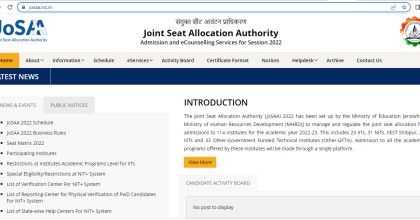 JEE Advanced, JEE Advanced, JEE Advanced 2022, JEE Advanced 2022 Result Released, JoSAA Counselling