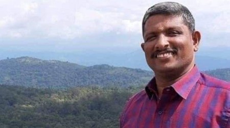 According to the police, Srinivasan (in pic) was killed in retaliation for the murder of PFI leader Subair on April 15. (Image: Twitter/@ckkbjp)