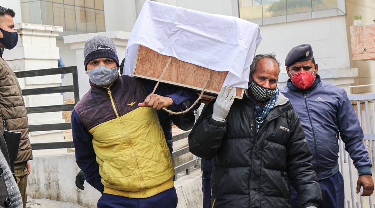 Bodies of the stampede victims were kept at a Community Health Centre at Katra, in Reasi district (File Photo)