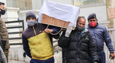 Bodies of the stampede victims were kept at a Community Health Centre at Katra, in Reasi district (File Photo)