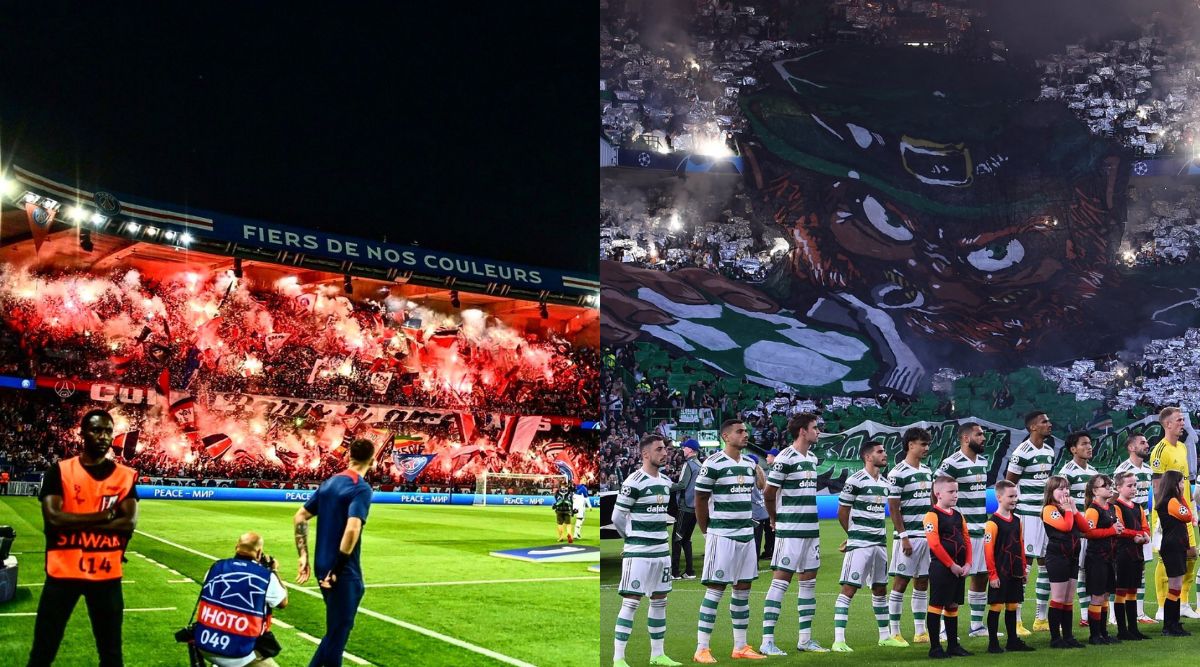 I tifosi del PSG e del Celtic hanno acceso fuochi d’artificio al ritorno della Champions League