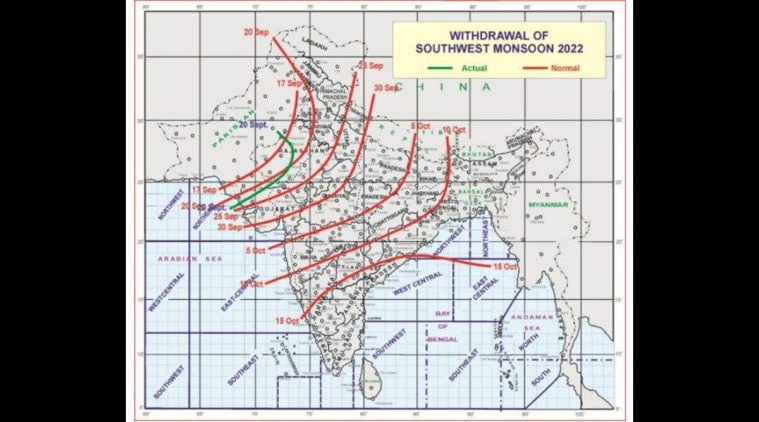 monsoon withdrawal 2022