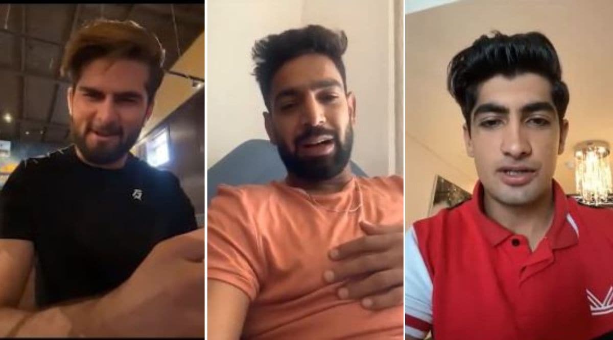 Shaheen Afridi, Asad Rauf and Naseem Shah