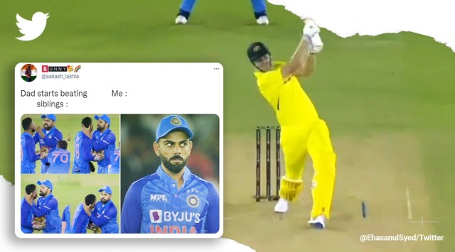 Virat Kohli, expression, shell-shocked, India v Australia, cricket, Mohali, PCA Stadium, Umesh Yadav, Cameron Green, T20, viral, trending