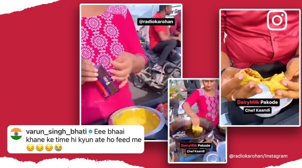 Chocolate Pakodas, food experiments, bizarre, food fusions, pakodas, fritters, Dairy Milk chocolate, viral video, trending