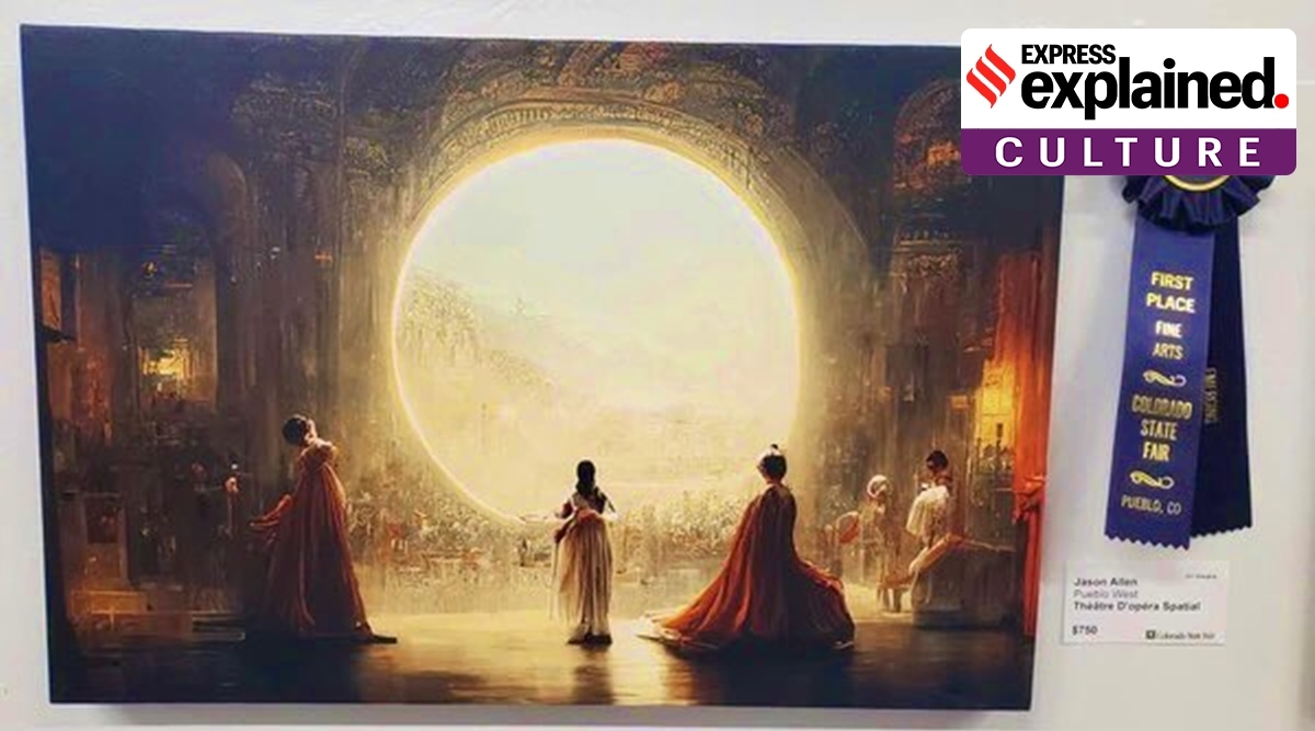 Jason Allen's “Théâtre D'opéra Spatial” or ‘Space Opera Theater’. (Twitter/@rgshanbhag)