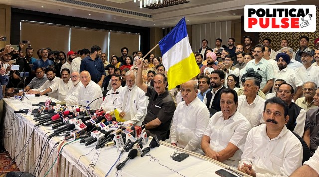 Veteran politiciam Ghulam Nabi Azad, who retired from Rajya Sabha early this year, said that they have no competition with any political party. (Express photo)