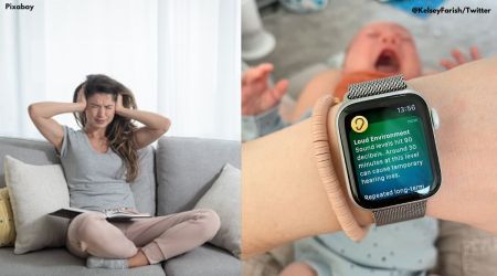 Baby’s cry triggers noise alert on apple watch, apple noise app creates alert after baby cries, Kelsey Farish viral tweet about toddler’s noise, viral tweets, apple watch noise warning, Indian express